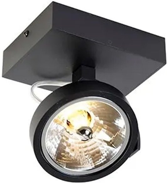 QAZQA Design Deckenstrahler Schwarz aus Aluminium, verstellbar und dimmbar, G9 Fassung - Bild 1