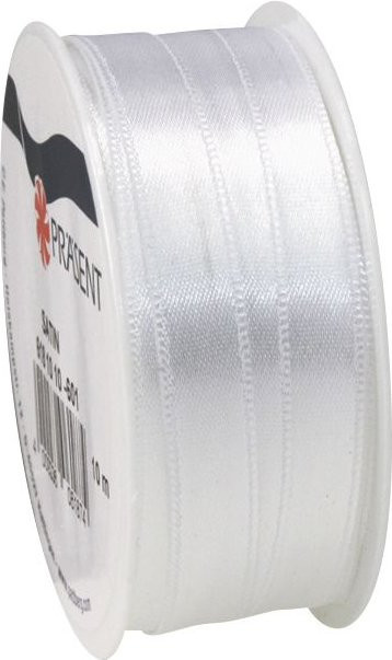 Weißes Satinband mit einer Breite von 10 mm - Bild 1
