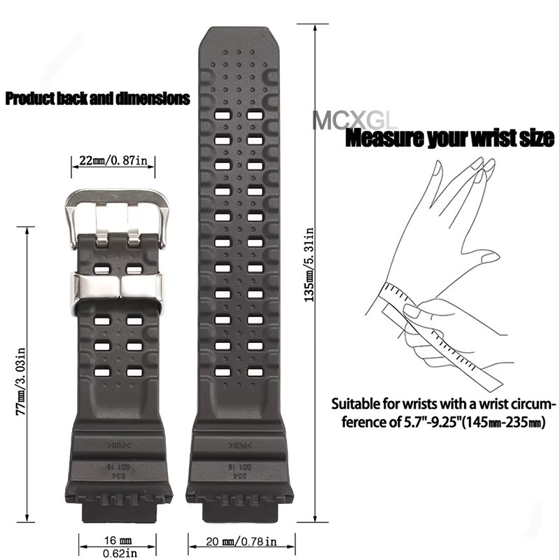 Casio Uhrenarmband, Kunststoff, Schwarz, Herren - Bild 2
