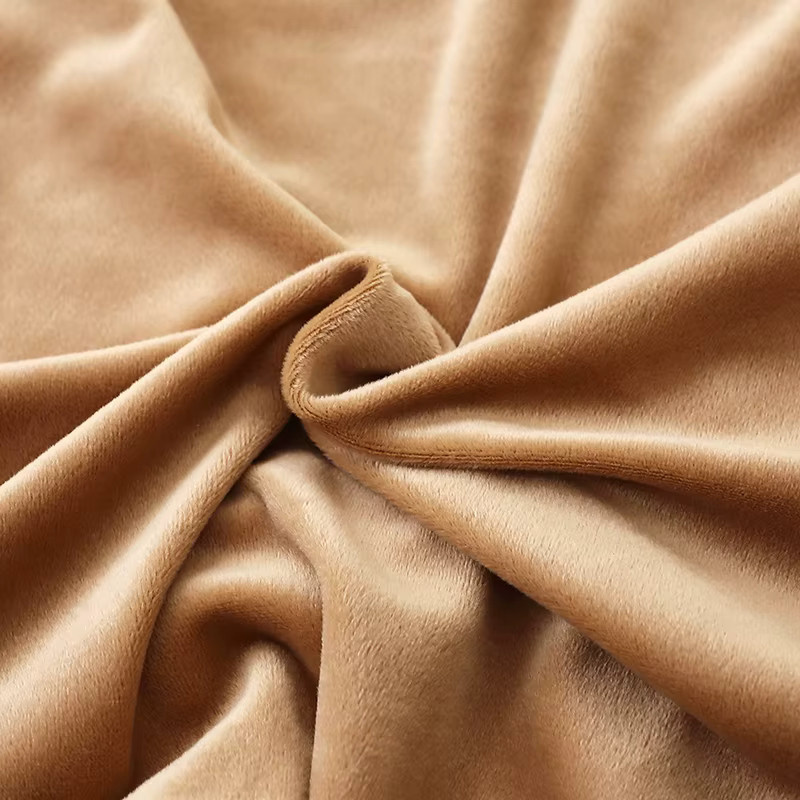 Yupartex Esszimmerstuhl Schutzhülle aus Samt in Beige mit runder gebogener Rückenlehne - Bild 3