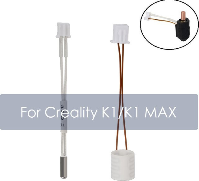 Creality Hotend Keramik-Heizrohr 24V 60W mit 300 °C Thermistor-Sensor für K1 und K1 Max - Bild 1
