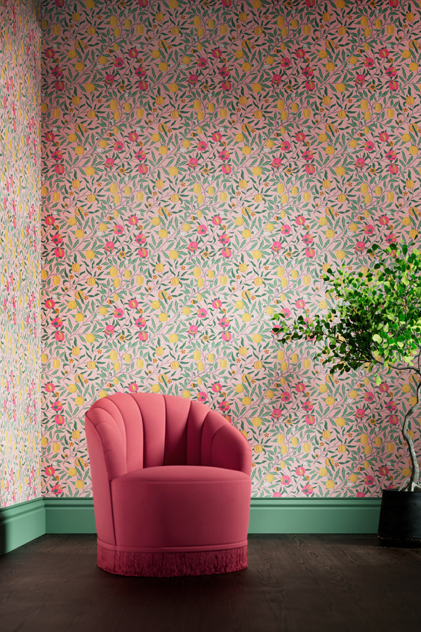 Morris & Co. Tapete Fruit Stardust in Multicolour - Bild 1