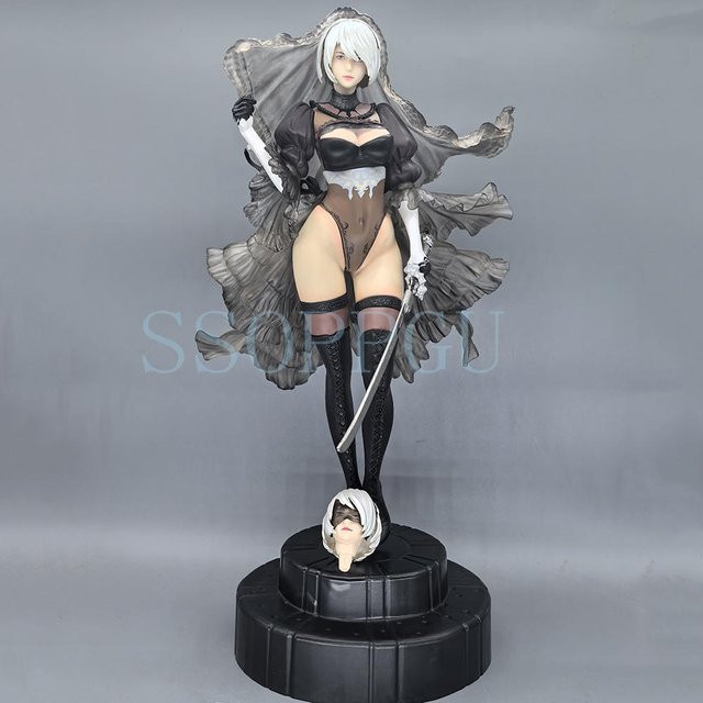 Yiran toy 1 NieR: Automata Yorha No. 2 Typ B 2B Hochzeit Anime Mädchen, Actionfigur, 32cm, ab 18 Jahre - Bild 1