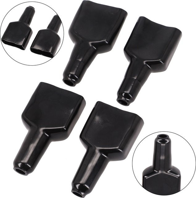 BAJEAL Steckerabdeckung 4er-Set, wasserdicht und staubdicht, 50 A, Schwarz, für Wohnwagen-Solarpanel-Zubehör - Bild 1