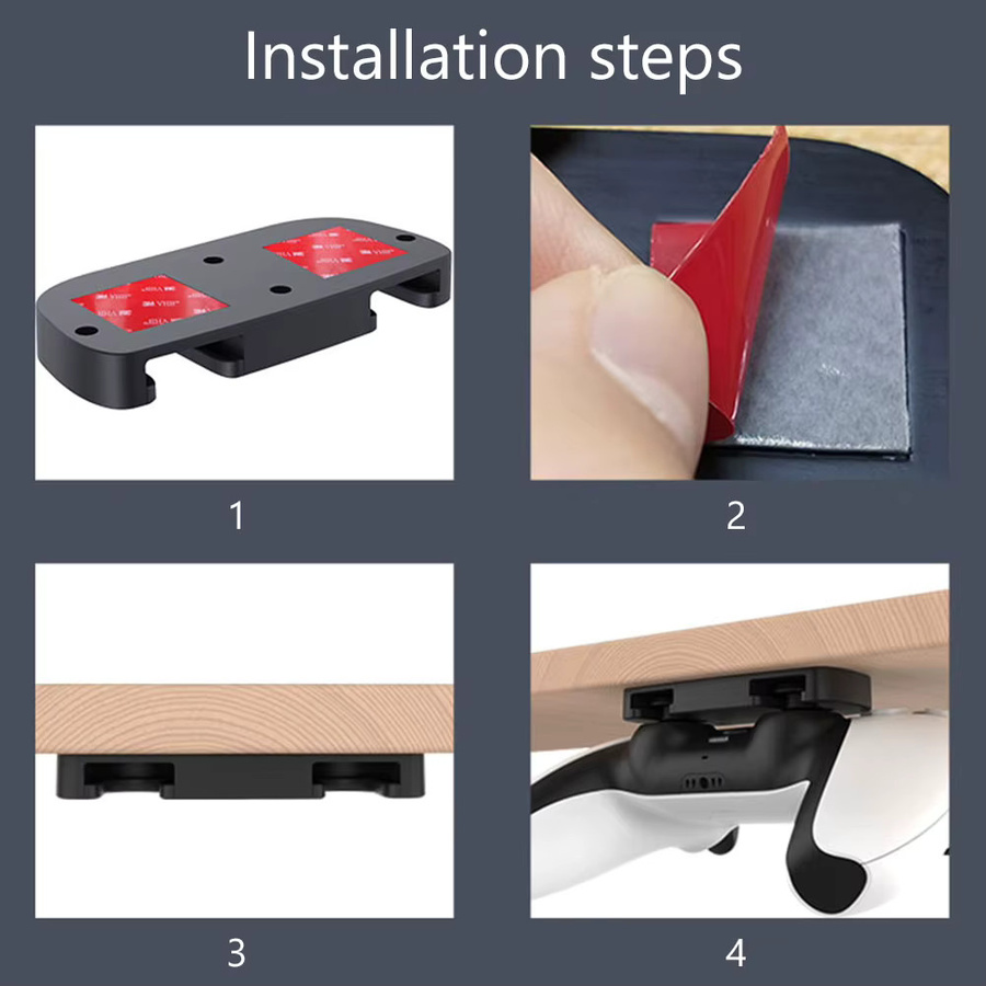 APWIKOGER Tragbarer Gamecontroller Halter für PlayStation PS5 und PS4, schwarzes Regal für Gamepad Zubehör - Bild 5