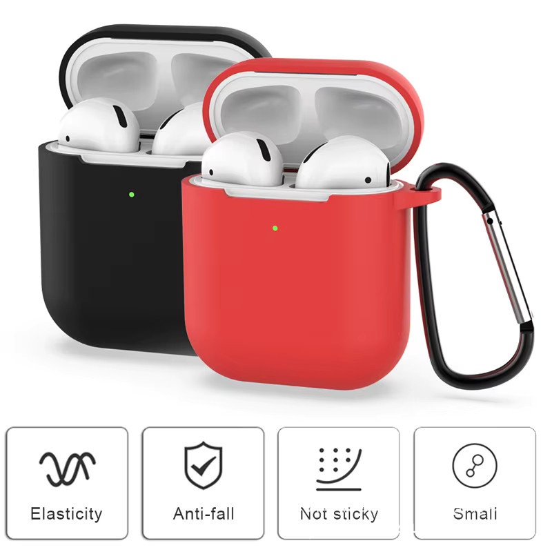 Stoßfeste Silikon-Schutzhülle für Apple AirPods Case 1 & 2 in Pink - Bild 4