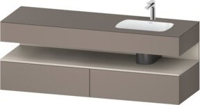 Duravit Einbauwaschtisch-Möbel-Set Qatego in Grau, B/T/H: 160 x 50 x 60 cm - Bild 1