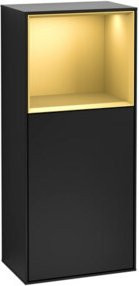 V&B Finion Seitenschrank für das Badezimmer mit LED-Beleuchtung und Glastüren, B/T/H: 41,8 x 0 x 93,6 cm - Bild 1