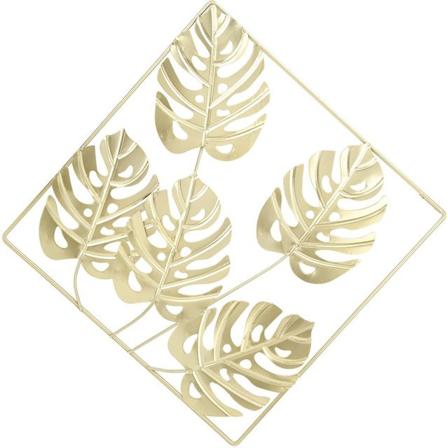 Modernes Wandornament von OutsideWorld in Gold und Beige mit abstraktem Floral-Design aus Metall - Bild 1
