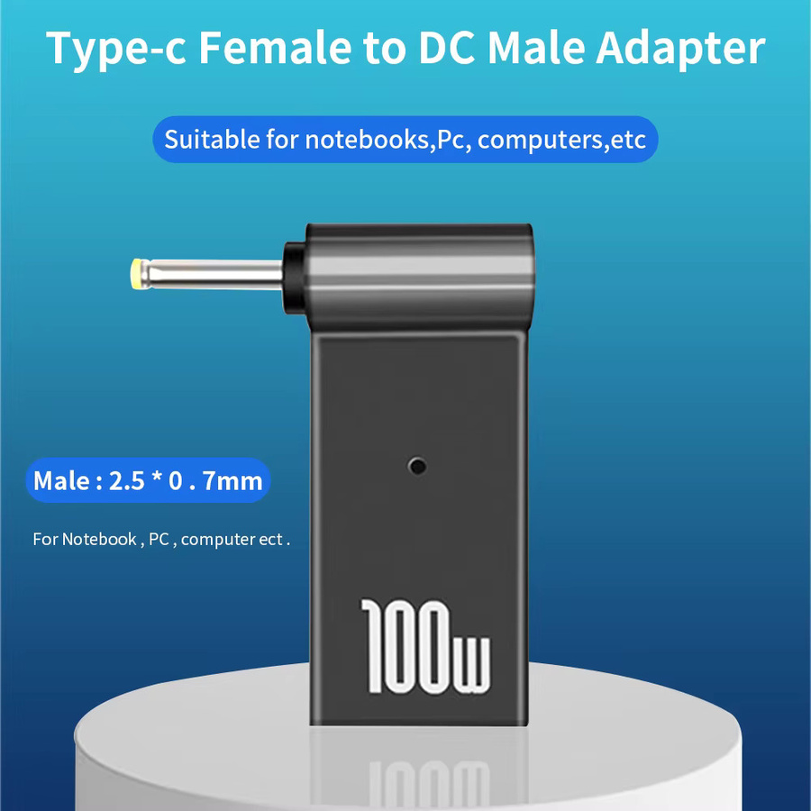 TISHRIC Laptop Netzteil Adapter PD 100W 5A USB Typ-C auf DC Stecker in Schwarz für HP, Lenovo und DELL - Bild 4