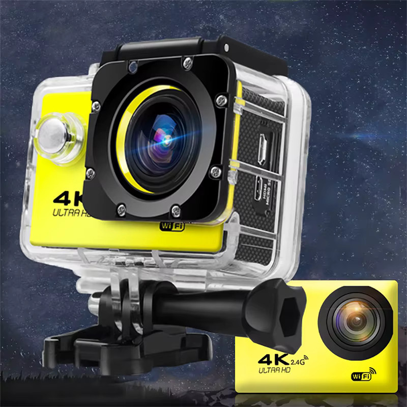 DIXSG Ultra HD 4K Action Kamera mit 2,4-Zoll-Bildschirm, WiFi und Fernbedienung, wasserdicht für Sport und Unterwasseraufnahmen - Bild 3