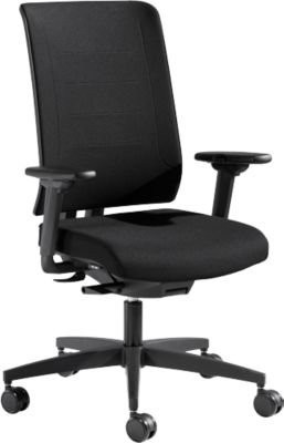 Schäfer Shop Genius Bürostuhl SSI PROLINE PREMIUM P1 in Schwarz mit teilautomatischer Synchronmechanik, Armlehnen und Polster-Rückenlehne - Bild 1