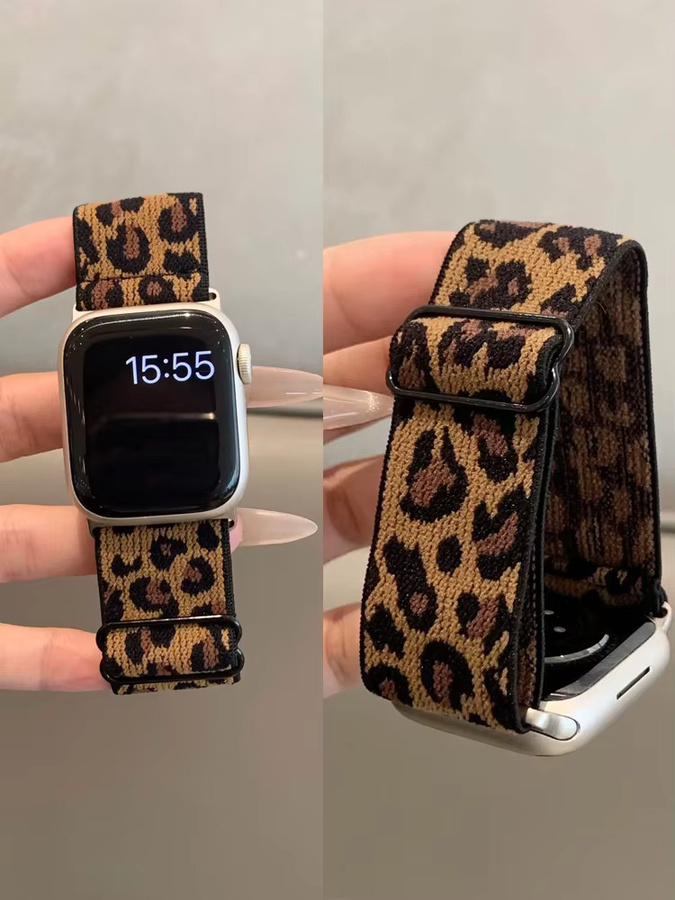 Uhrenarmband Nylon, Leopardenmuster, Unisex - Bild 2