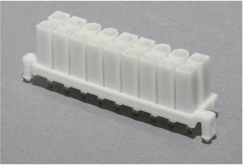 Molex Einbau-Buchsenleiste Standard 15-24-7187 Tray in Weiß mit Goldkontakten - Bild 1