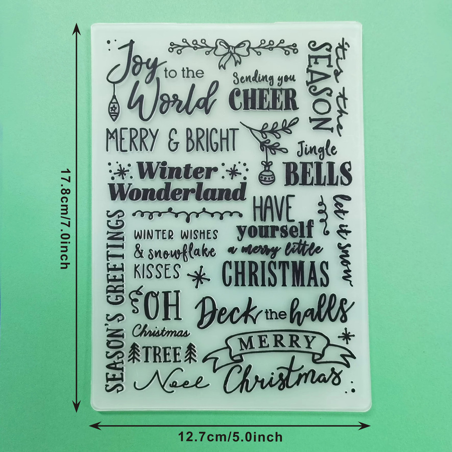 Prägeordner mit Weihnachtsmotiv für die Kartenherstellung und das Scrapbooking aus Papier und Kunststoff - Bild 3