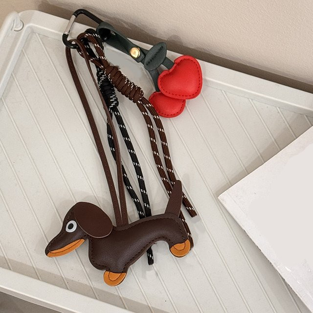 Tready Taschenanhänger Lederhund, Herz, Kirsche, Damen - Bild 1
