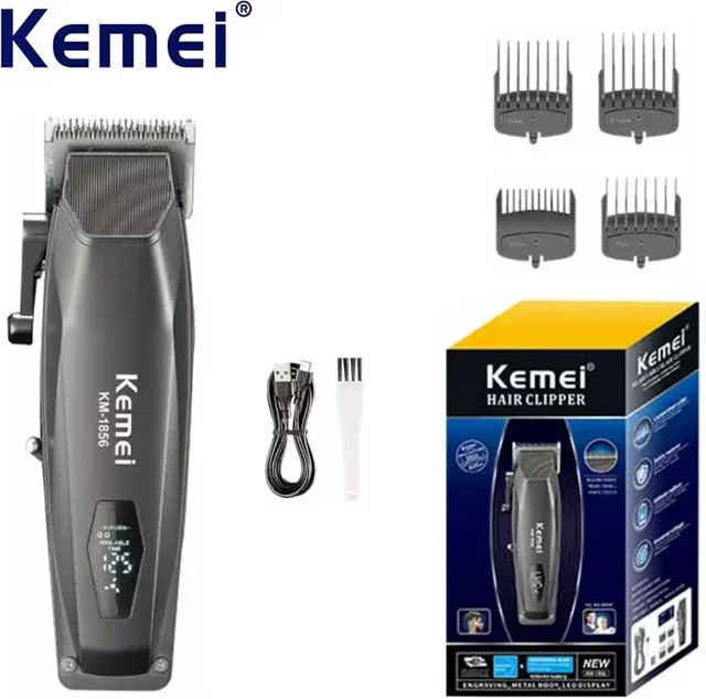 Kemei KM-1856 Elektrischer Haarschneider, Schwarz, Unisex - Bild 1