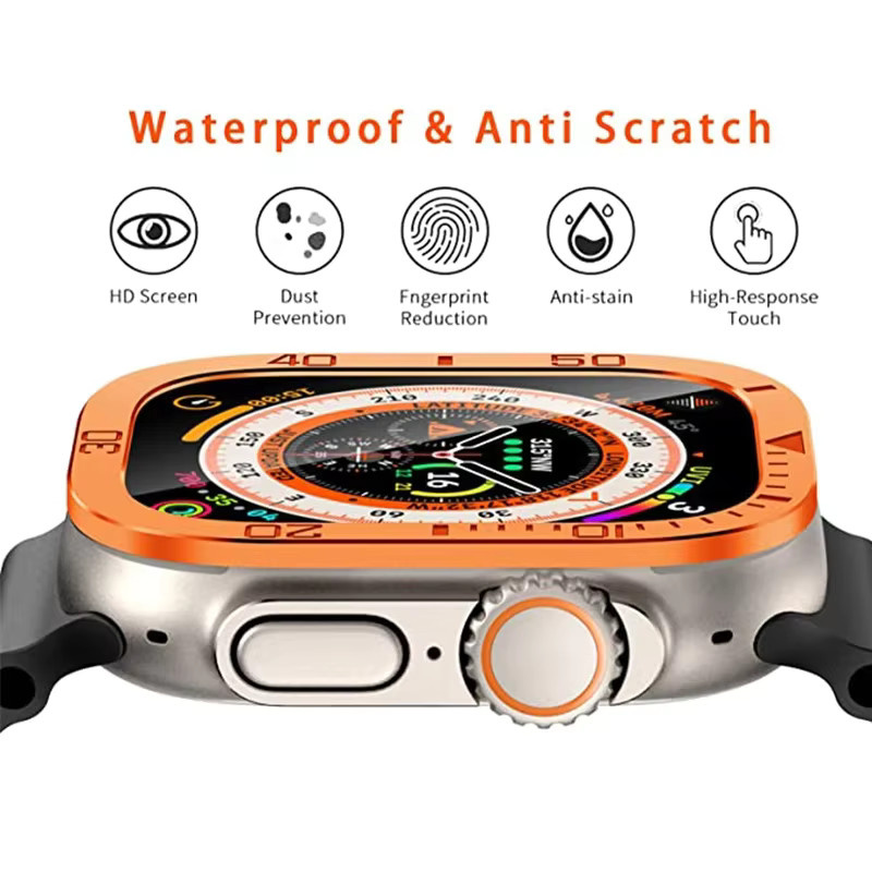 Apple Displayschutzfolie für Apple Watch Ultra, Edelstahl, Silber - Bild 2
