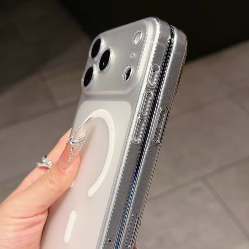 SUNWARD MagSafe Magnetische Ultradünne Handyhülle für iPhone 17 16 15 14 13 12 Pro Max Plus – Transluzente Mattierte Abdeckung in Eisnebel-Optik - Bild 3