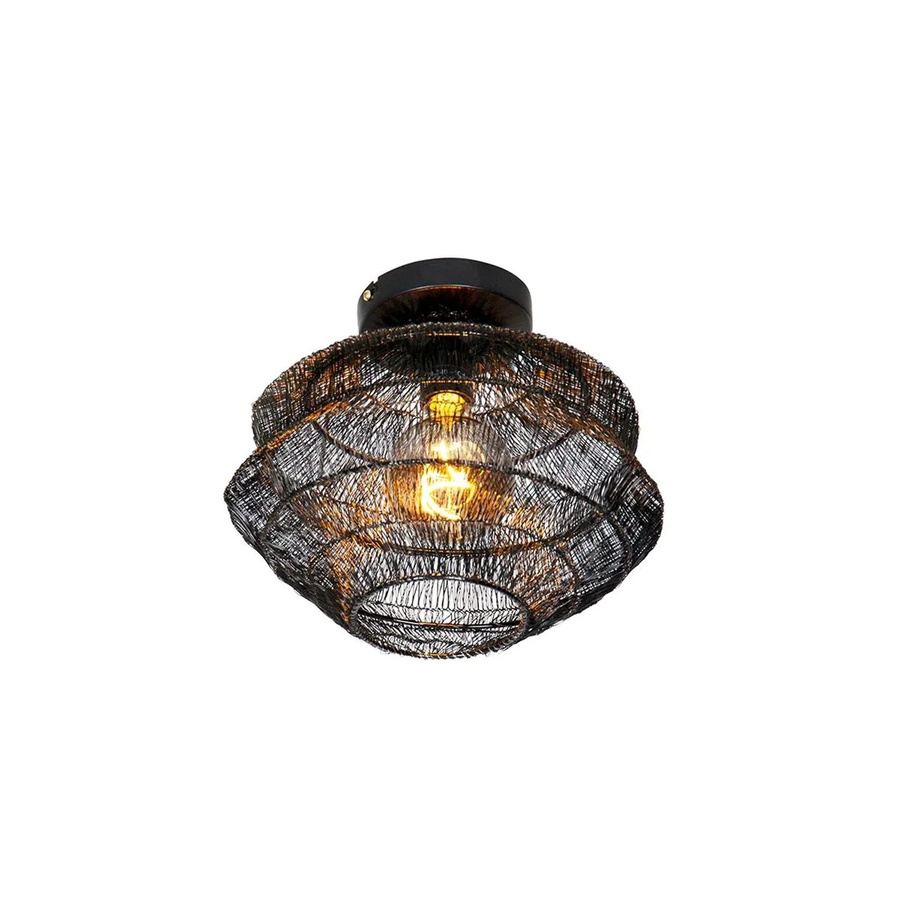 QAZQA Vadi Orientalische Deckenlampe aus Stahl in Schwarz, Durchmesser: 25 cm - Bild 2
