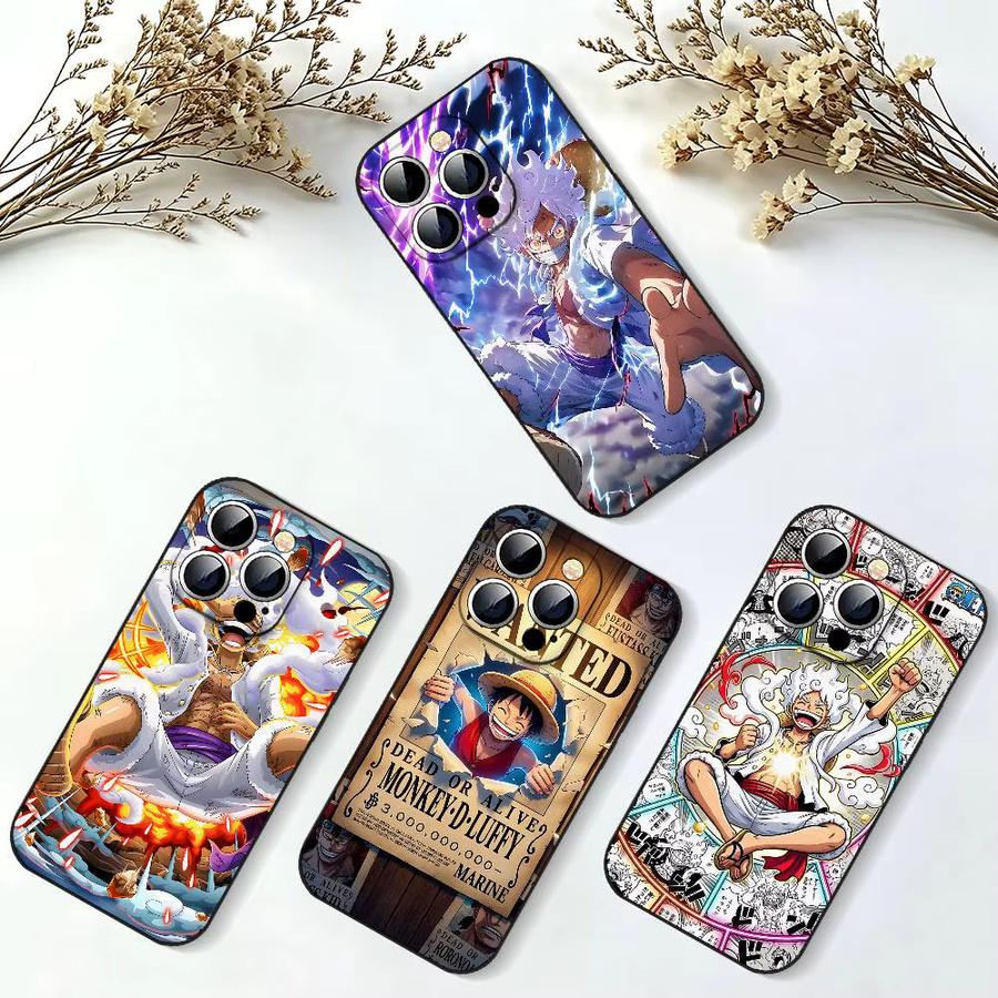 Stoßfeste Handyhülle One Piece Monki D Luffy in Schwarz für Apple iPhone 11 bis iPhone 17 Modelle - Bild 2
