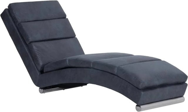 vidaXL Chaiselongue Modell 1 in Grau mit Wildleder-Optik und Holzrahmen, B/T/H: 155 x 71 x 51 cm - Bild 1