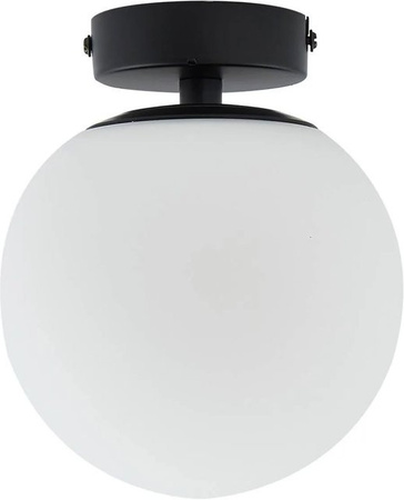 Lucande Deckenlampe Bidolo Badezimmerleuchte aus Metall in Schwarz, IP44 spritzwassergeschützt, E14, 1-flammig