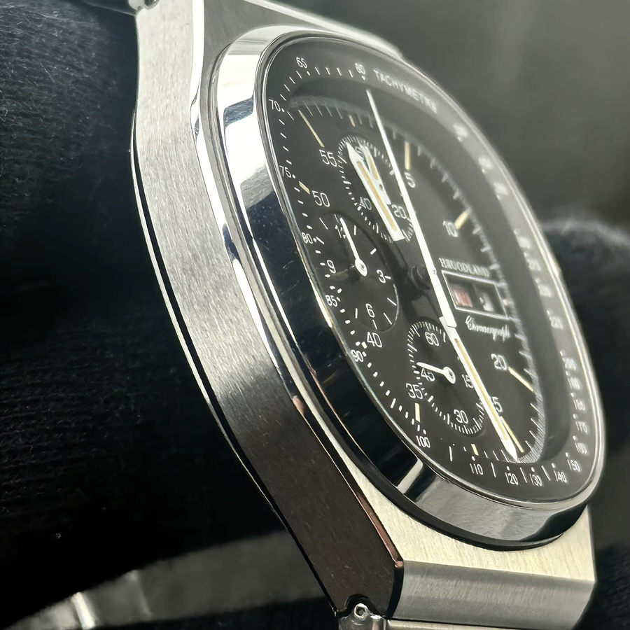 Hruodland Chronograph, Quarz, Edelstahl, Saphirglas, Schwarz, Herren - Bild 4