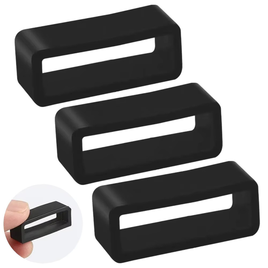 BAPPSUS Uhrenarmbandschlaufen Silikon, Schwarz, Unisex - Bild 5
