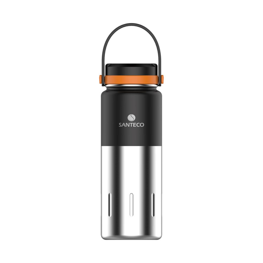 Sundigu Isolierte Edelstahl Wasserflasche als tragbarer Reisebecher, Anthrazit Schwarz - Bild 2