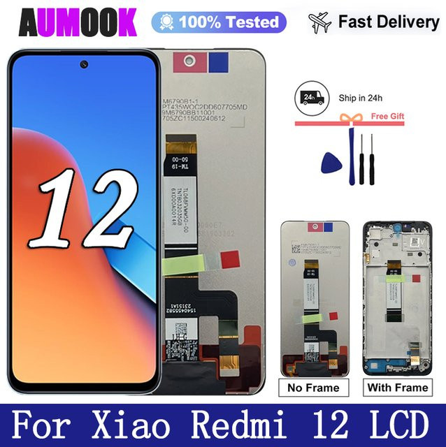 Xiaomi Redmi 12 4G 5G LCD Display mit Touchscreen Digitizer Montage in Schwarz - Bild 1