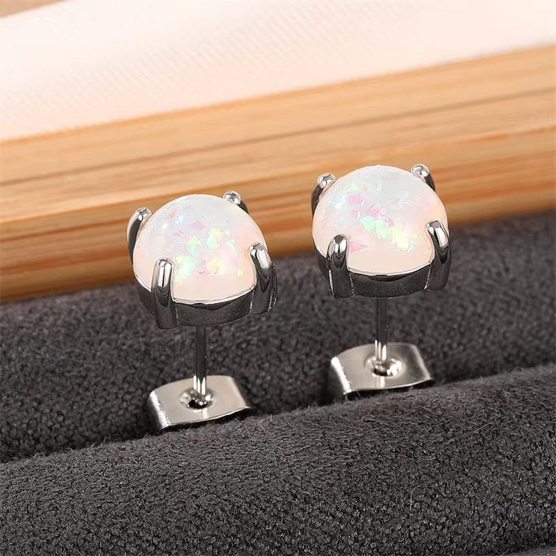 Huitan Ohrstecker, simulierter Opal, Damen - Bild 2