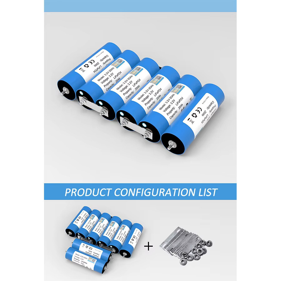 VariCore LiFePO4-Zelle 3,2V 20Ah A-Grade zylindrische Lithium-Eisenphosphat-Batterie in Blau für Solar-, Wohnmobil- und EV-Wechselrichter-Speichersysteme - Bild 5