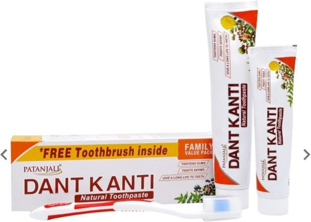 Patanjali Dant Kanti Natural Zahnpasta, 300 g - Bild 1