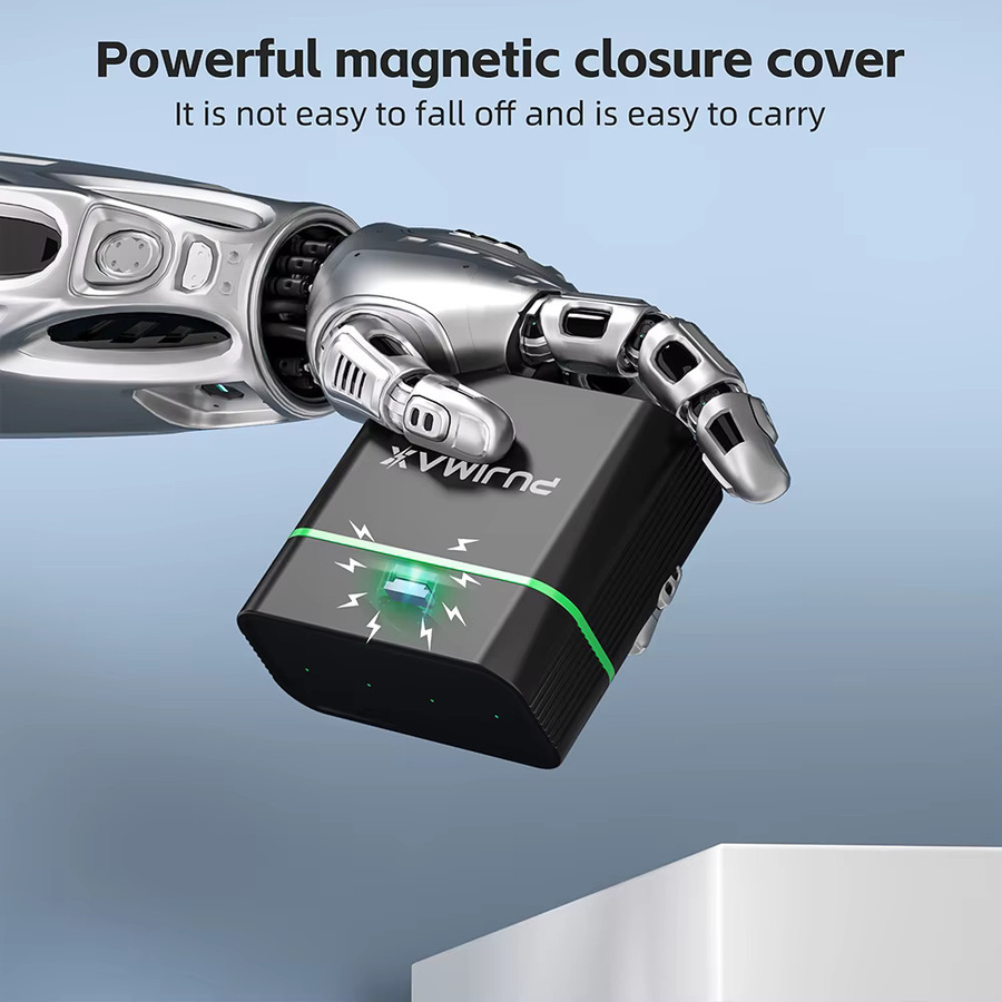 PUJIMAX Smart-Ladegerät Set mit 4 Hochkapazitäts AA Lithium-Akkus 1,5V 4255mWh und 4-Slot Ladebox - Bild 1