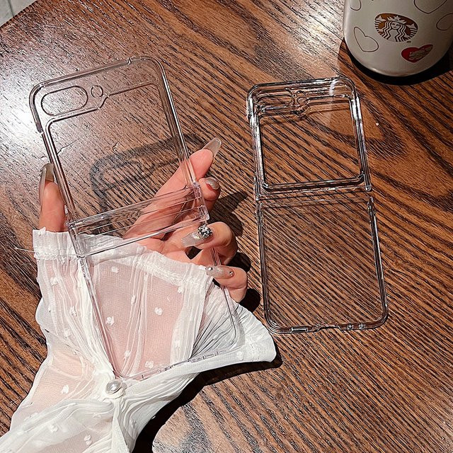 Stoßfeste transparente Handyhülle für Samsung Galaxy Z Flip 6, 5, 4 und 3 5G - Bild 1