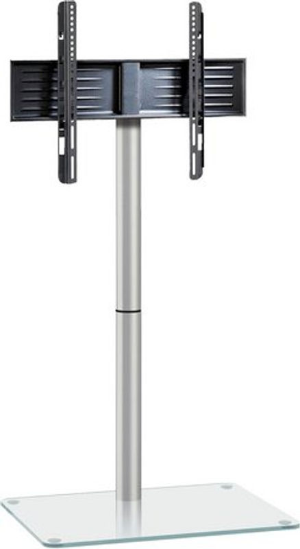 VCM TV Standfuß Alani schwenkbar mit Zwischenboden aus Aluminium und Stahl in Silber, H x B x T: 100 x 60 x 45 cm - Bild 2