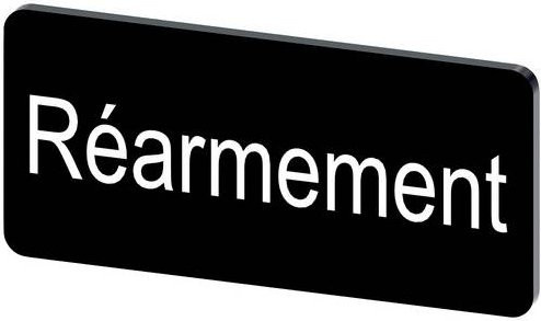 Siemens Bezeichnungsschild 3SU1900-0AC16-0GV0 aus Kunststoff in Schwarz und Weiß, 10 Stück - Bild 1
