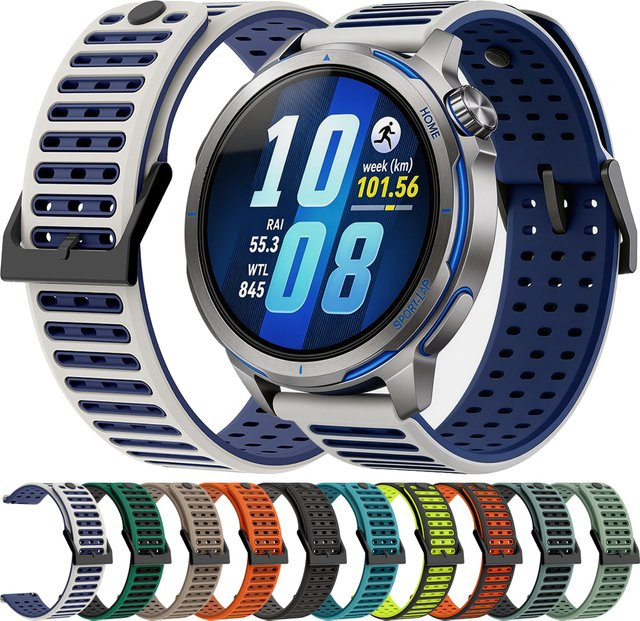 Huawei Uhrenarmband Silikon, Zweifarbig, 22 mm - Bild 1