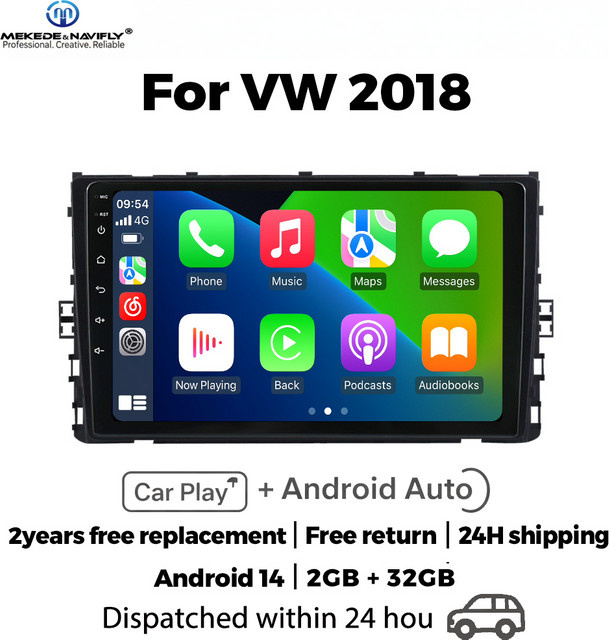 MEKEDE Android 14 Autoradio für Volkswagen Passat Golf Polo T-Cross T-Roc Tharu Sagitar in Schwarz - Bild 1