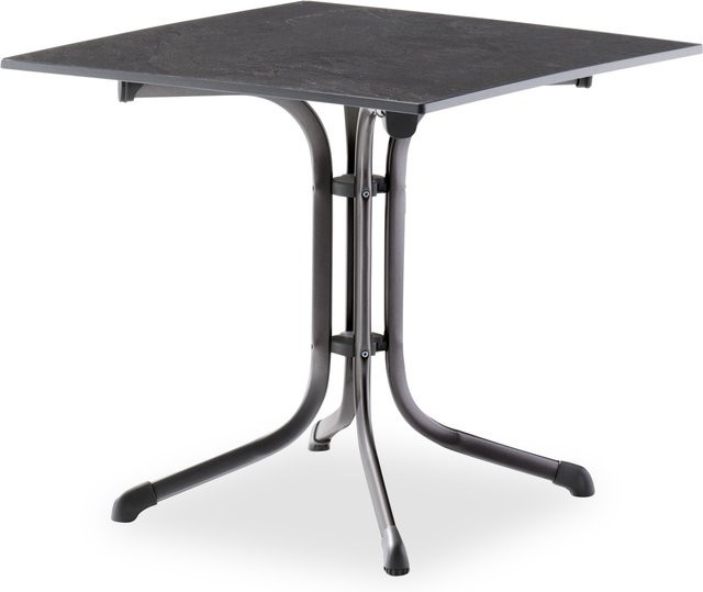 Sieger Klapptisch mit Vivodur-Tischplatte in Grau, B/T/H: 80 x 80 x 73 cm - Bild 1