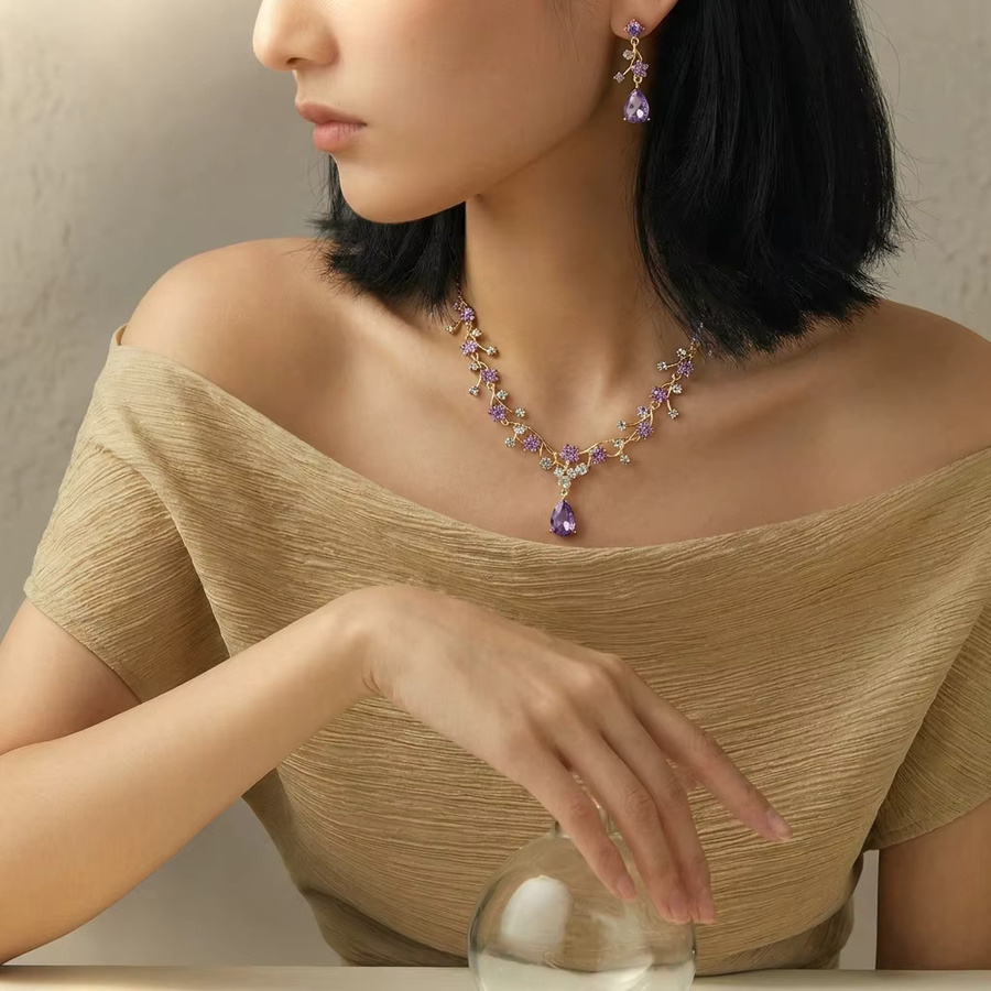 BELLA-Bee Schmuck-Set, Halskette, Ohrringe, Zirkonia, Damen - Bild 2