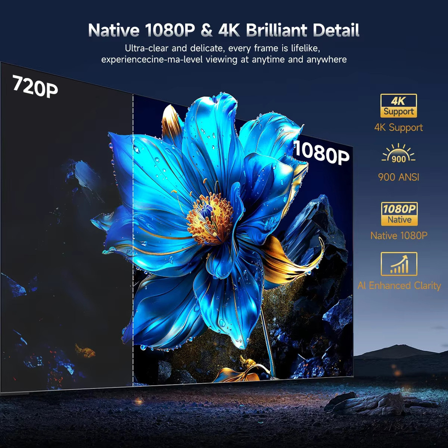 Magcubic HY350GT Heimkino Beamer mit Google TV, 1080p Full HD, 900 ANSI Lumen, Autofokus und Android - Bild 2