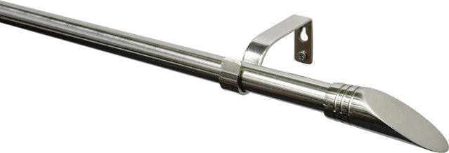 Gardinia Gardinenstangen-Set Ellipse in Edelstahl-Optik, silber, Durchmesser: 16 mm und 19 mm, Länge: 190 cm bis 340 cm - Bild 1