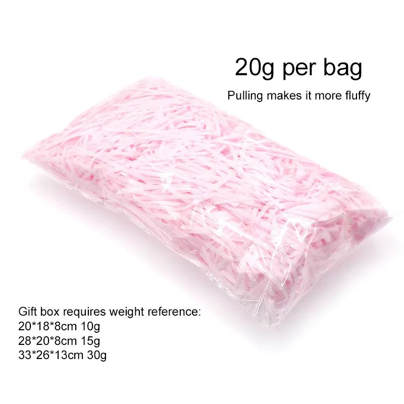 TMZ Bastpapier als geschreddertes Crinkle-Konfetti für DIY-Geschenkboxen und Korbfüllungen in Rosa, Weiß und Schwarz - Bild 1