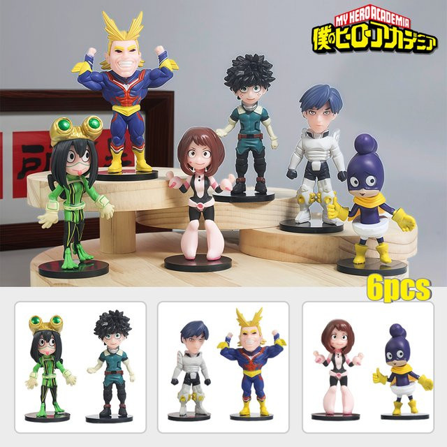 Bandai My Hero Academia Mini Niedliche Ver. Actionfigur, 6-teiliges Set - Bild 1