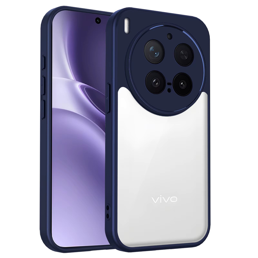 Silikon Handyhülle mit Air Cushion Funktion für Vivo X300 und Vivo X300 Pro, transparente matte Hartschale mit Bumper-Schutz - Bild 2