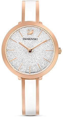 Swarovski Damenuhr, Quarz, Edelstahl, Roségold, Silber, Kristall - Bild 1