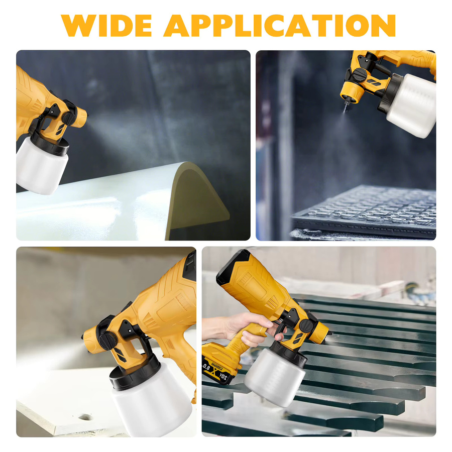 DeWalt Elektrische Spritzpistole Gelb für 20 V Akku, Kabelloses Handwerkzeug zum Lackieren und Malen - Bild 3