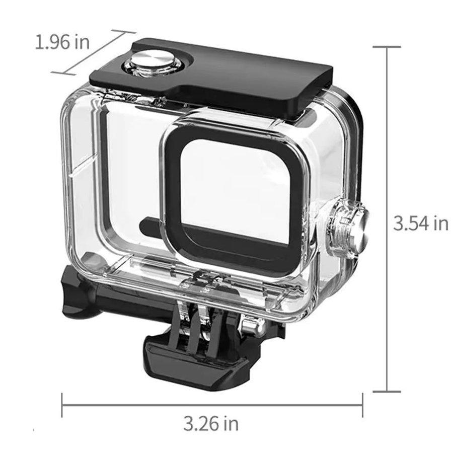 Cerastes v9 Action Kamera Wasserdichtes Gehäuse mit Tauchfilter, Transparent - Bild 2